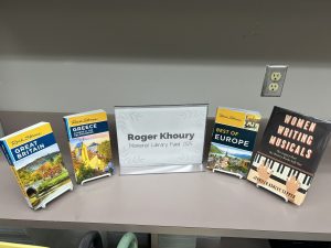 A selection of four adult-nonfiction titles in memory of Roger Khoury.